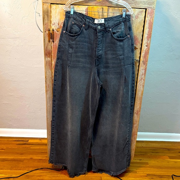 We The Free Charcoal Flare Jeans, flowy, super soft denim, size 30 - Picture 1 of 15
